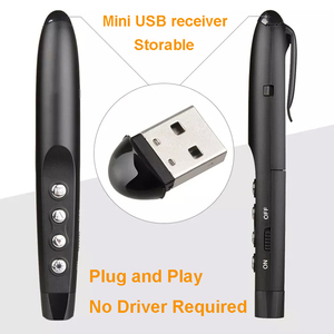Pointeur Powerpoint Laserpointer Präsentation Laserpointer USB Presenter Wireless für PPT Clicker Slide mit AAA-Akku