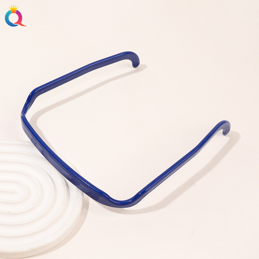 Square glasses hairband-sapphire blue