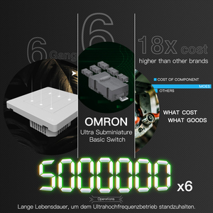 Moes ZigBee yıldız halka akıllı işık basmalı düğme anahtarı sahne anahtarı 6 Gang nötr tel gerekli Alexa Google ev ile çalışmak - Product Image 6