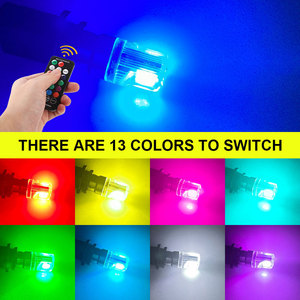ハイパワーRC2SMD RGB12vエラーなしT10194 w5w Canbus Led Bulb with remote for Auto Car - Product Image 6
