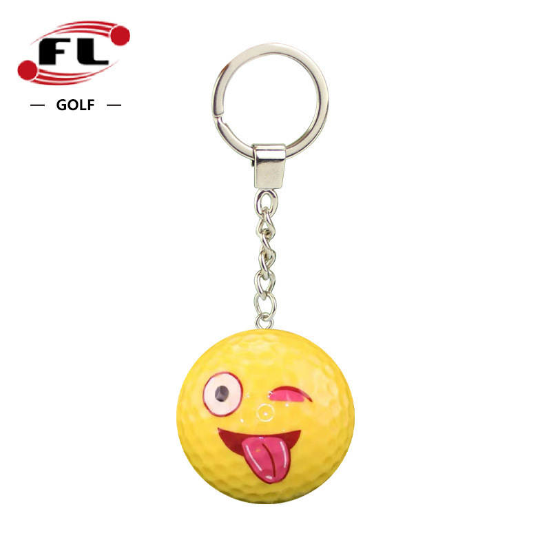 Single Playful Golf Ball Keychain