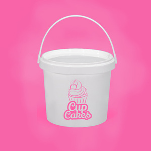 150ml/300ml/500ml/750ml/1L/2L Custom Logo Plastic PP Bucket with Lids Clear White Ice Cream <strong>Curry</strong> Cookie Food Storage Container