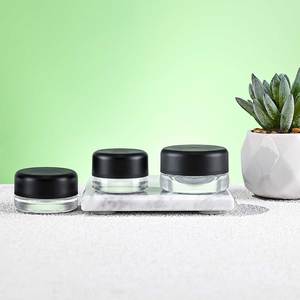 Empty <strong>5ml</strong> 7ml 9ml Airtight Smell Child Proof Packaging <strong>Container</strong> Round Concentrate 1 Gram Glass <strong>Jar</strong> With Child Resistant Caps - Product Image 2