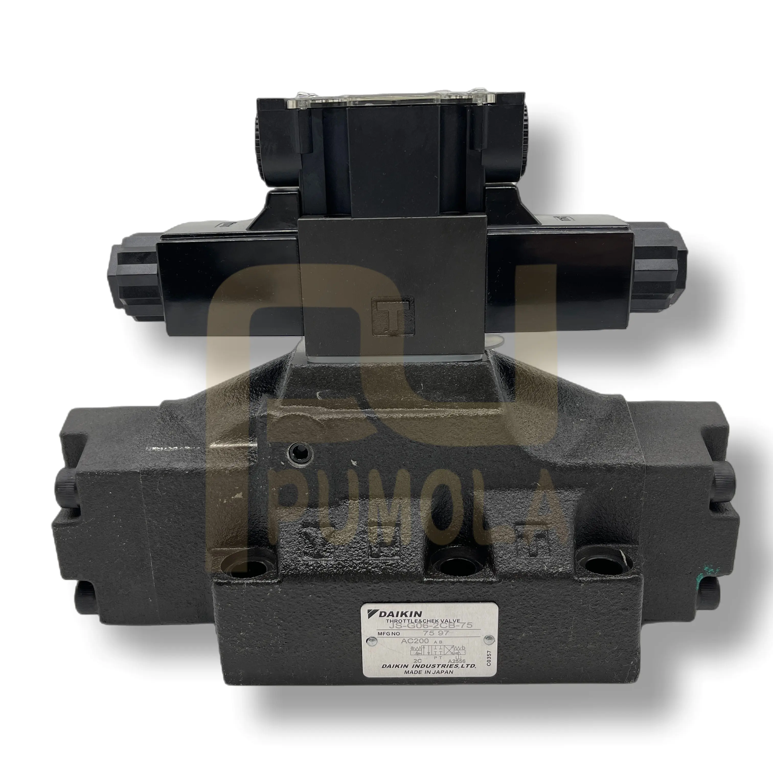 JS-G06-2CB-75 Daikin hidrolik yön valfi Pilot Solenoid valf