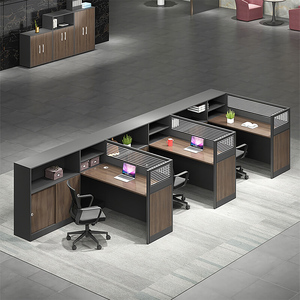 <strong>Customized</strong> Modern Company L-Shape <strong>Computer</strong> Table ODM/OEM Staff Desk Workstation Convertible Office Furniture - Product Image 2