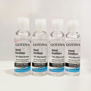 Gotdya özel 12/36 şişe Aloe Vera özü E vitamini ve nemlendirici ile 100ml el temizleyici jel 75% etil alkol - Product Image 3
