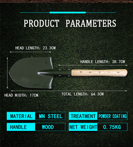 Ánh Sáng Trọng Lượng Gỗ Xử Lý Xe Khẩn Cấp Xẻng Vườn Ngoài Trời Xẻng OEM Tùy Chỉnh - Product Image 2