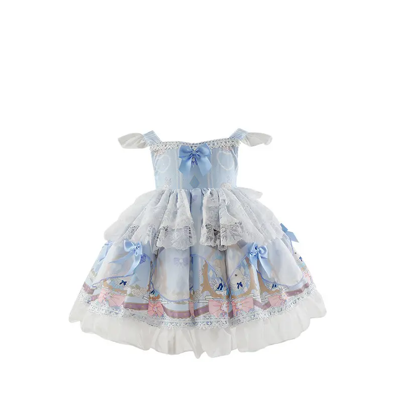 Summer New Lolita Cute Children's Skirt Girl's Cartoon Fluffy Skirt Children's Sleeveless Dress