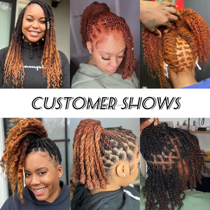 20strands/pack 1.0cm Dreadlocks Cheveux Humains Curly End Deep Goddess Locs Hair Extensions - Product Image 6