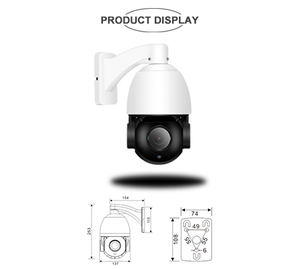 IP 8MP 20X การติดตามอัตโนมัติ PTZ กล้องโดมความเร็ว4นิ้ว IMX415เซ็นเซอร์ IP66กันน้ำภายใน POE ภายในไมค์ - Product Image 3