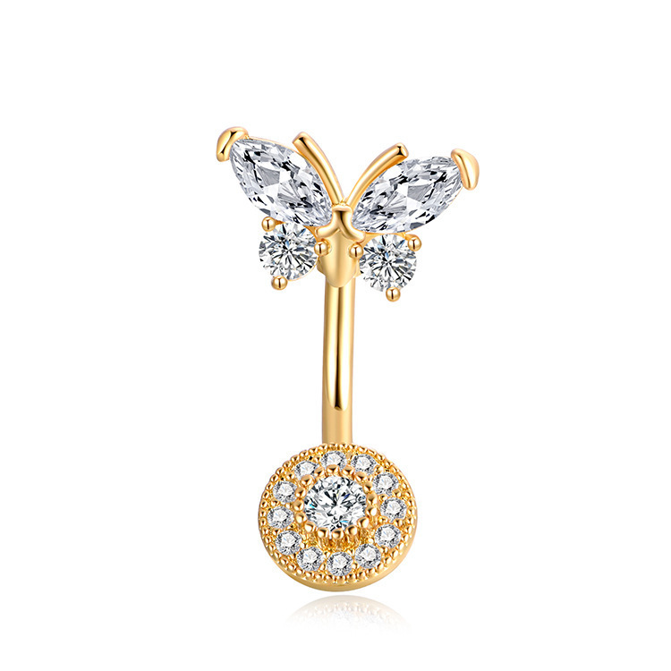Diamante redondo mariposa - Oro