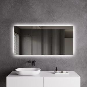 Inteligente moderno LED retângulo banheiro espelhos inteligentes <span class=keywords><strong>sensor</strong></span> interruptor retângulo com luzes para Hotel