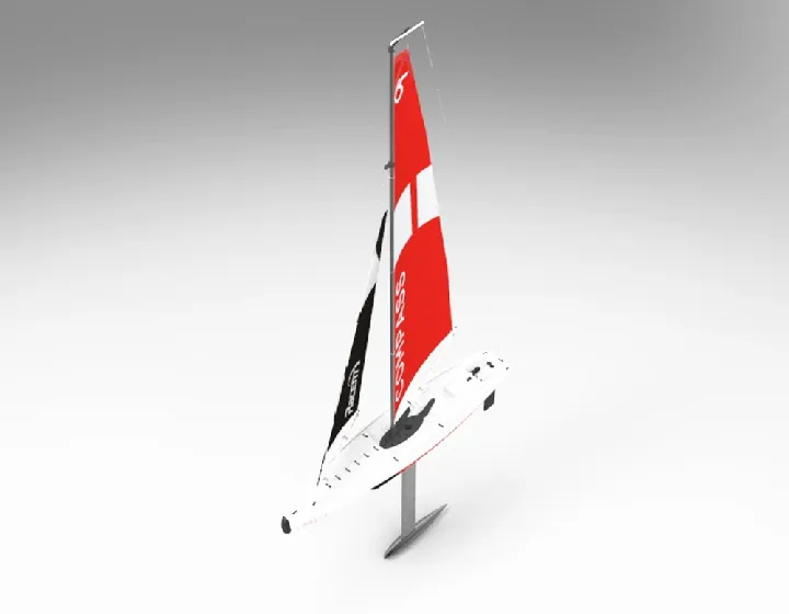 Chic hoshi EXA791-1 rc barco com 2 canais, controle remoto para vela, barco com controle remoto de alta velocidade, brinquedo rc