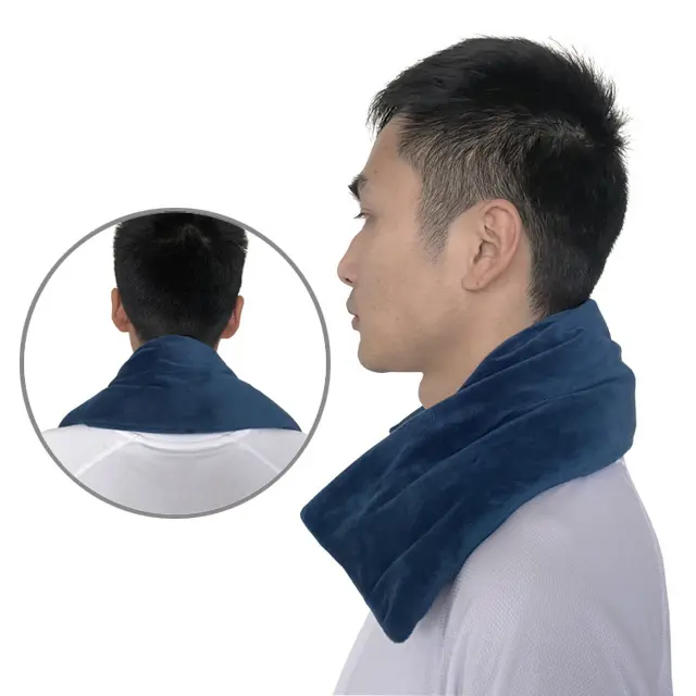 Reusable Heated Shoulder Pad Microwave Heating Pack for Pain Relief 15*55cm removable cover