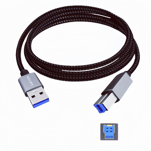 Özelleştirilebilir yüksek hızlı USB 3.0 erkek-erkek veri kablosu yazıcı B AM/BM kare Port mobil sabit disk muhafaza bağlantı kablosu - Product Image 2