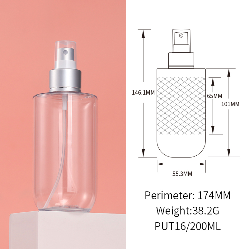 Clear spray bottle