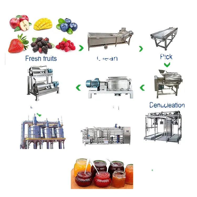 Линия по производству варенья, оборудование для производства концентрированных соков, сок манго, соковыжималка, томатный соус