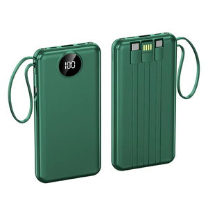 Dahili 4 kablo ile 2025 son ince taşınabilir şarj güç banka 10000mAh PowerBanks 20000 MAh harici pil kordon ile - Product Image 6
