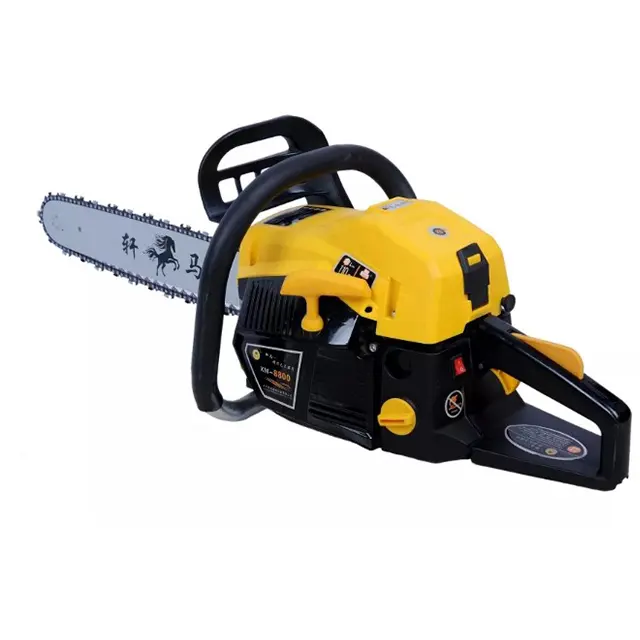 Top Venda Quente 58cc 2500w Chinês Chainsaw fábrica Gasolina Chainsaw Jardim 2 Tempos Chainsaw