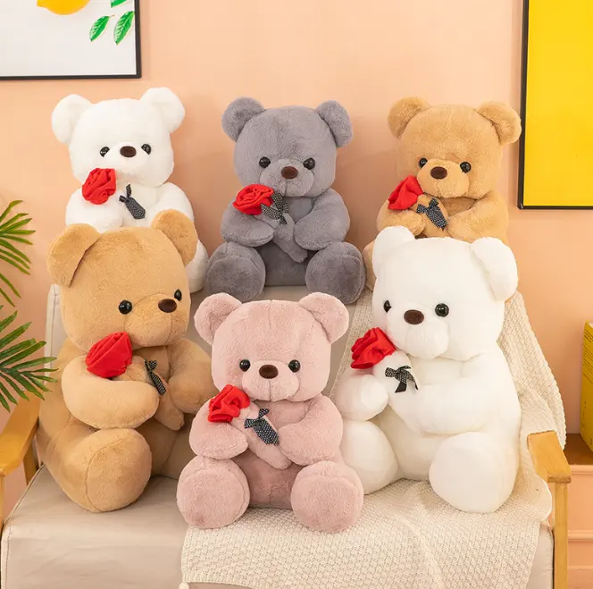 Precio barato Juguetes para dormir San Valentín Animal de peluche Amor Oso de peluche Muñeco de peluche