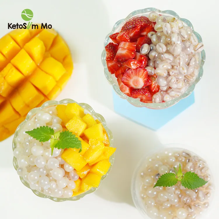 Ketoslim Mo Multi-sapori disponibili Bubble Tea ingredienti Sweet Popping burst Boba Pearls Crystal Konjac Jelly