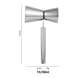 Kolu ile toptan Jigger 15ml/ 30ml ons ölçüm fincan çubuğu kullanımı paslanmaz çelik Jigger - Product Image 1