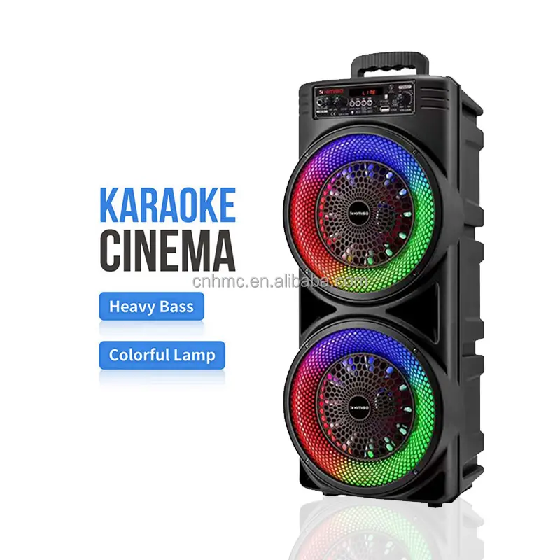 Altavoz inalámbrico Portátil con Bluetooth PARA Karaoke, altavoz Subwoofer con micrófono para exteriores, para fiesta de QS-7605, 1000W
