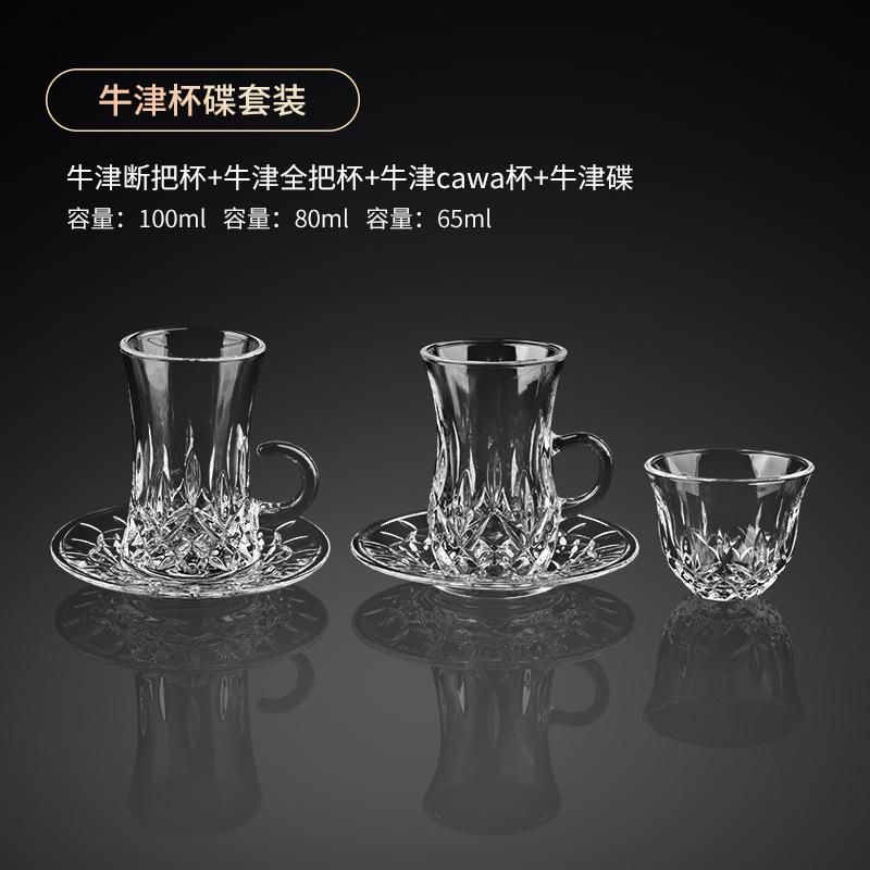 Set Tazza e Piattino in Vetro Oxford