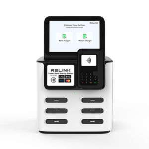 Relink NFC โลโก้ที่กําหนดเองสี 6 พอร์ตเครื่องหยอดเหรียญพร้อมเครื่องอ่านบัตรสถานีเช่าธนาคารพลังงาน - Product Image 2