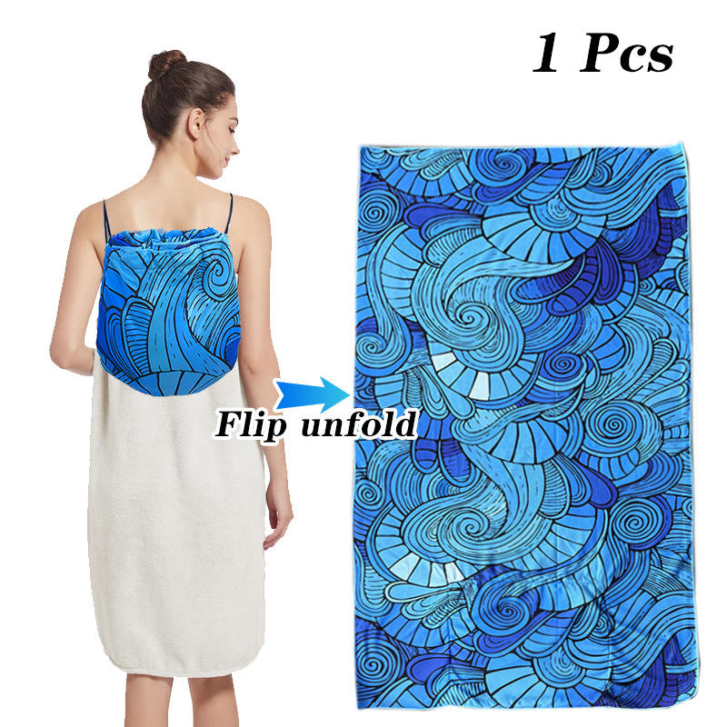 Toalla de playa con mandala incorporado