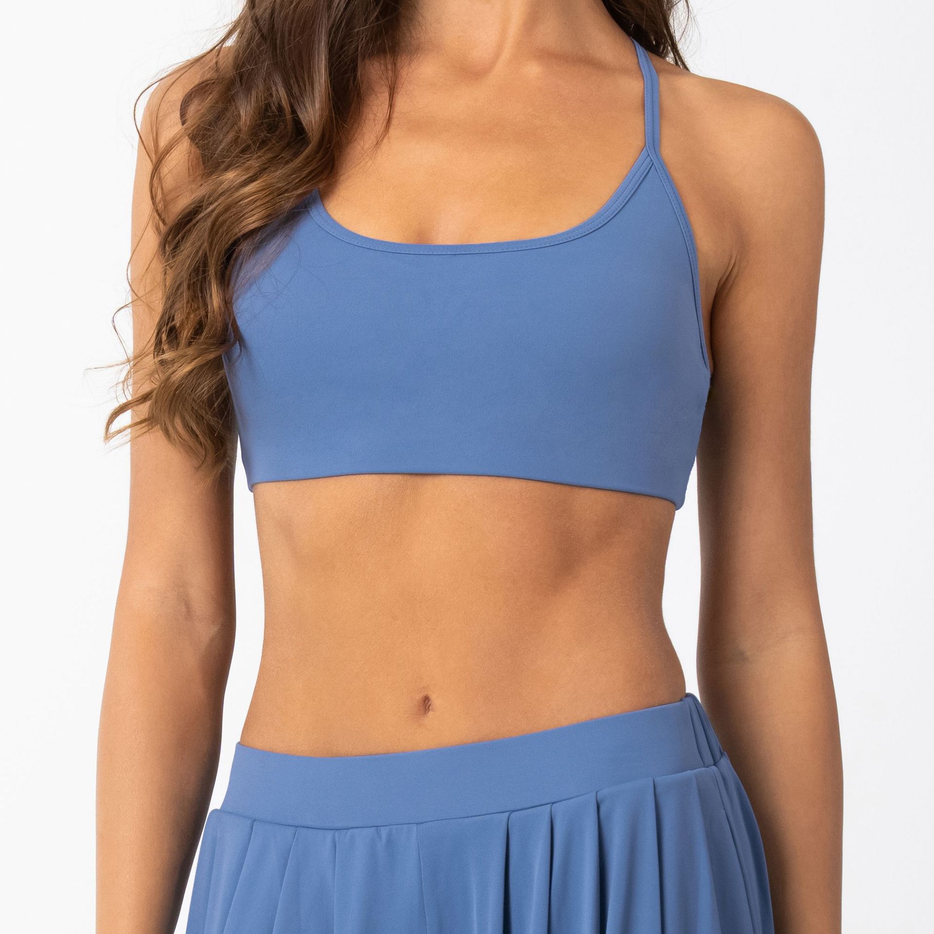 Pts2358-1b soutien-gorge à bretelles croisées bleu force