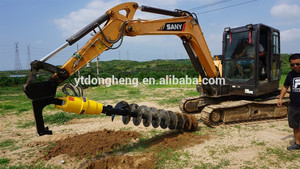 bagger kran gebraucht hydraulisch drehbarer erdbohrer bohrer für erdbohrmaschine bohrer - Product Image 6