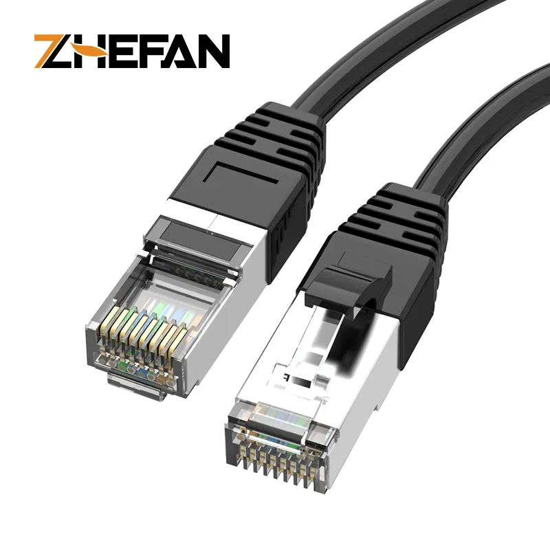 Zhefan สายเคเบิล Cat6 Cat5e เครือข่าย UTP FTP SFTP สายแพทช์ Cat5สายอีเทอร์เน็ตเชื่อมต่อสายแลน Rj45