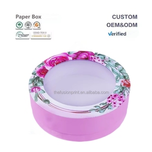High Quality <strong>Custom</strong> Printed Color Coated Paper Round <strong>Box</strong> <strong>With</strong> <strong>Window</strong> <strong>Display</strong> for Product Presentation - Product Image 1