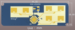 Hi-Link HLK-LD2450 24GMM波人体モーショントラッキング軌道レーダーデュアルアンテナセンサーモジュールLD2450検知距離8M - Product Image 5