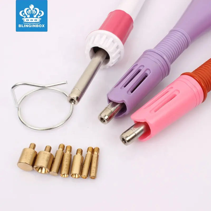 Adaptateur de strass à fixer soi-même, prise US, violet, rose, blanc, fer sur baguette, outil chauffant