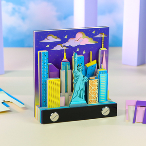Paper Crafts Dropshipping <strong>Custom</strong> 3D Memo Pads Sticky Notes City Building <strong>Block</strong> <strong>Notepad</strong> Luxury Customize Logo Novelty Gift Items - Product Image 2