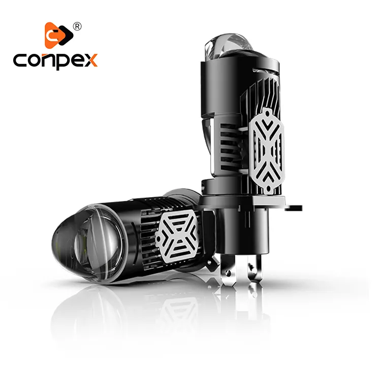 Conpex H4 H7 Lente de projetor LED em sistema de iluminação automática H4 Lente de farol de carro Lâmpada 45w Mini projetor luz LED para carros