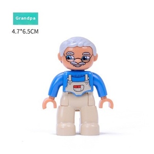 Diy Building Blocks <strong>Toy</strong> Plastic Compatible for Lego Big Particle Accessory for Pilot Police <strong>Grandpa</strong> Grandma Mom Age Range 5 7 - Product Image 1