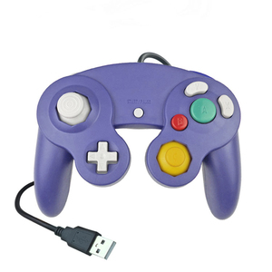Mando usb para Nintendo gamecube, compatible con win y Mac, color púrpura