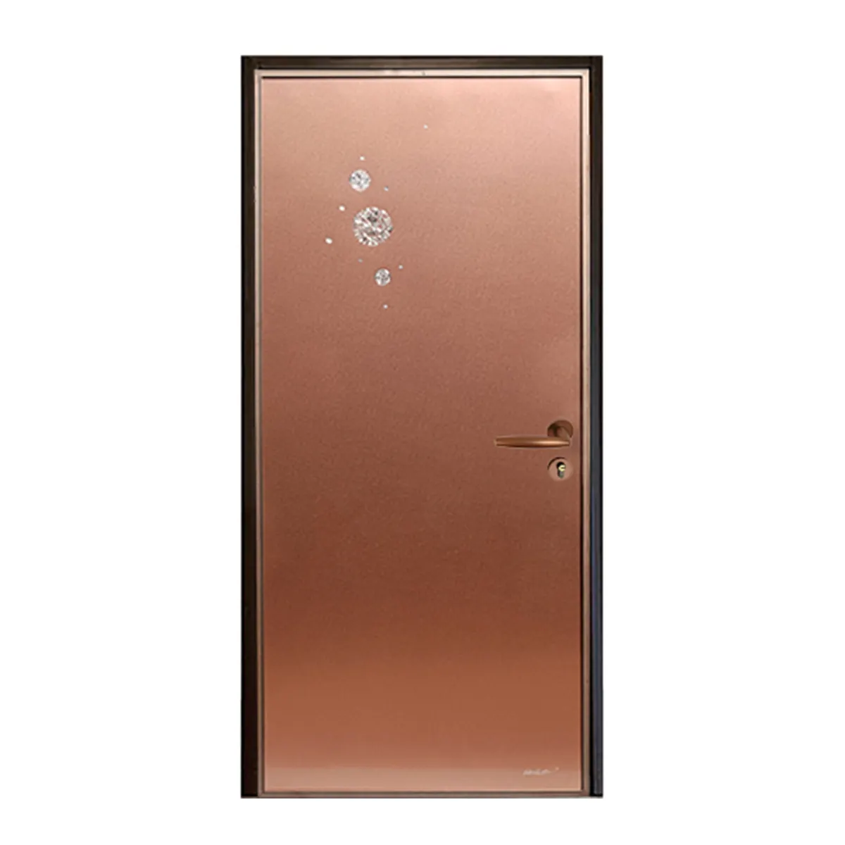 Puertas interiores modernas de marca de Taiwán, serie Star Diamond, puerta de habitación insonorizada artística de titanio