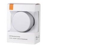 RF รีโมทคอนโทรล LED 2.4G ชุดหรี่ไฟ LED 6A รีโมทคอนโทรลขนาดเล็กพร้อมปุ่มกลมสวิตช์ระยะไกลสำหรับแถบไฟสีเดียว