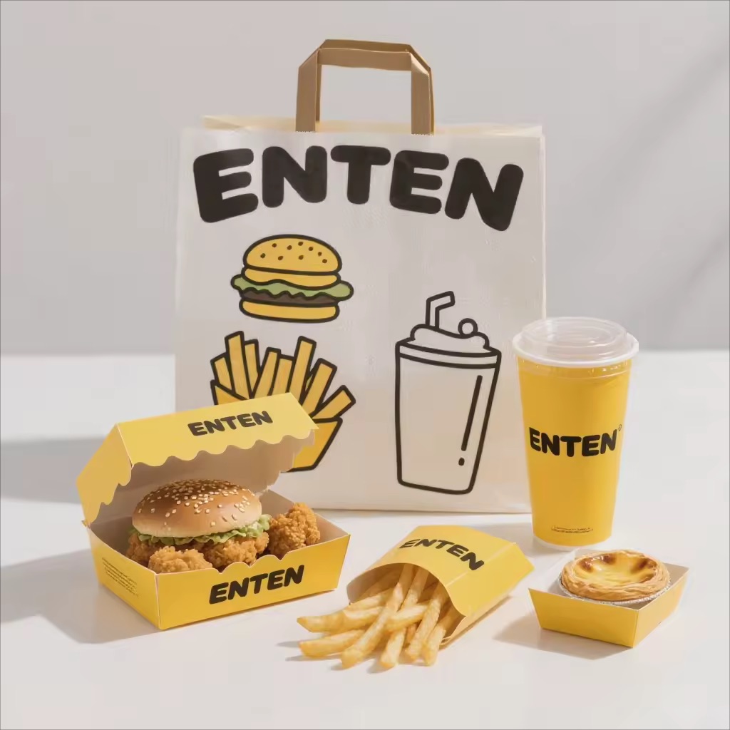 custom take out paper bags