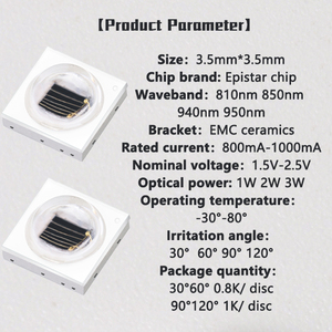 無料サンプル3535 SMD <span class=keywords><strong>LED</strong></span> 0.5w 1w 2w 3w <span class=keywords><strong>led</strong></span>カプセル化シリーズ赤外線ハイパワー<span class=keywords><strong>LED</strong></span>