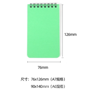 Venta al por mayor A6 personalizado mini Bloc de notas abatible hacia arriba portátil espiral Notebook A7 mini color lindo Bloc de notas papelería lindo papelería - Product Image 6