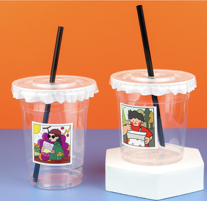 98mm PET Milktea <strong>Cups</strong> with Lids for Take Out <strong>Cups</strong>