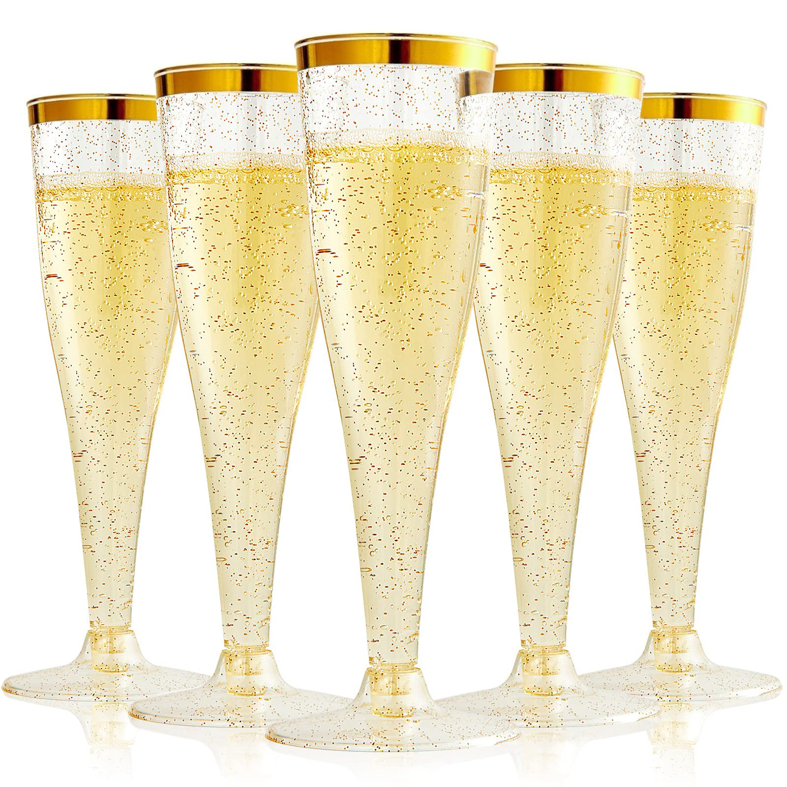 Gold-rimmed gold-glitter