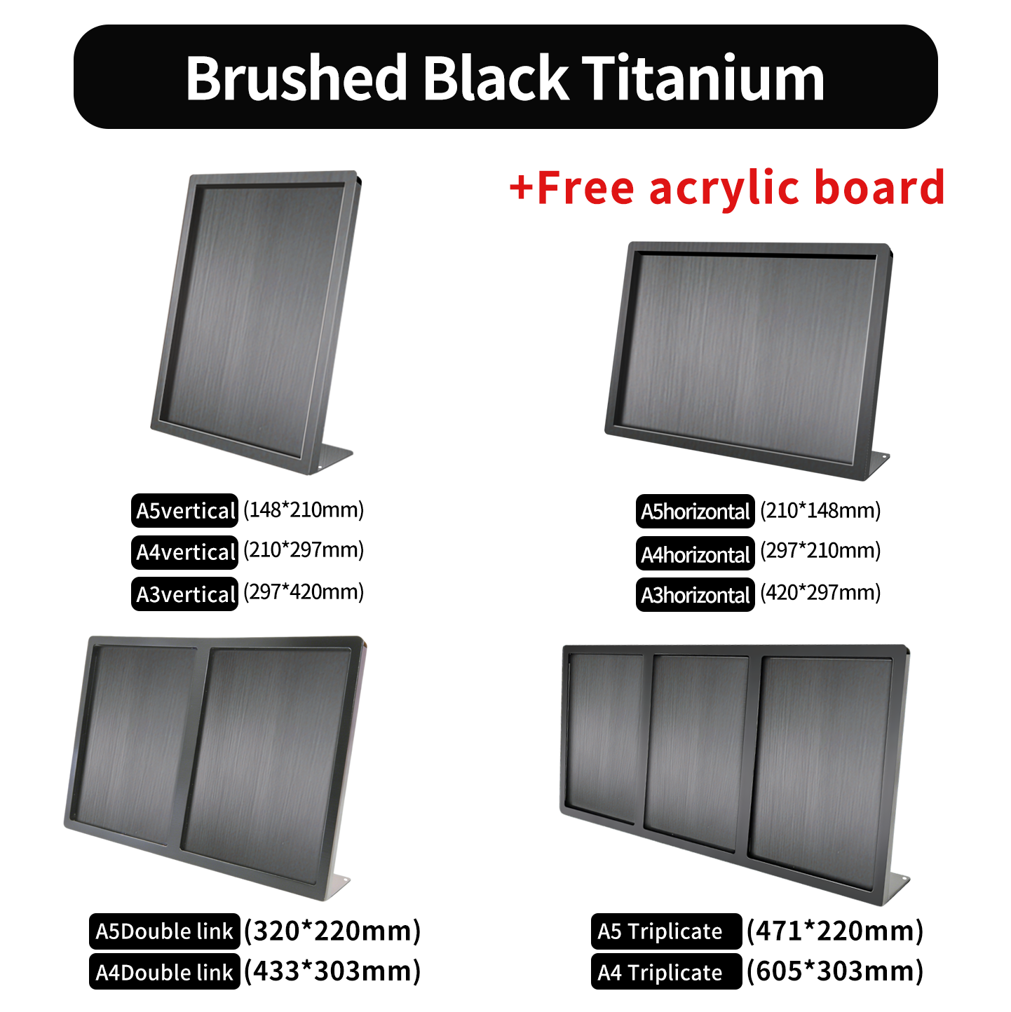 (L-SHAPED UPGRADE)Electroplated black titanium