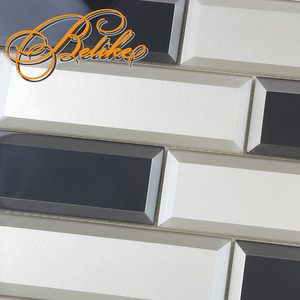 Thanh lịch hiện đại spiffy Inverted beveled Glass Mosaic tàu điện ngầm gạch cho Tường Nội Thất tính năng tường Backdrop foreground trang trí nội thất - Product Image 3