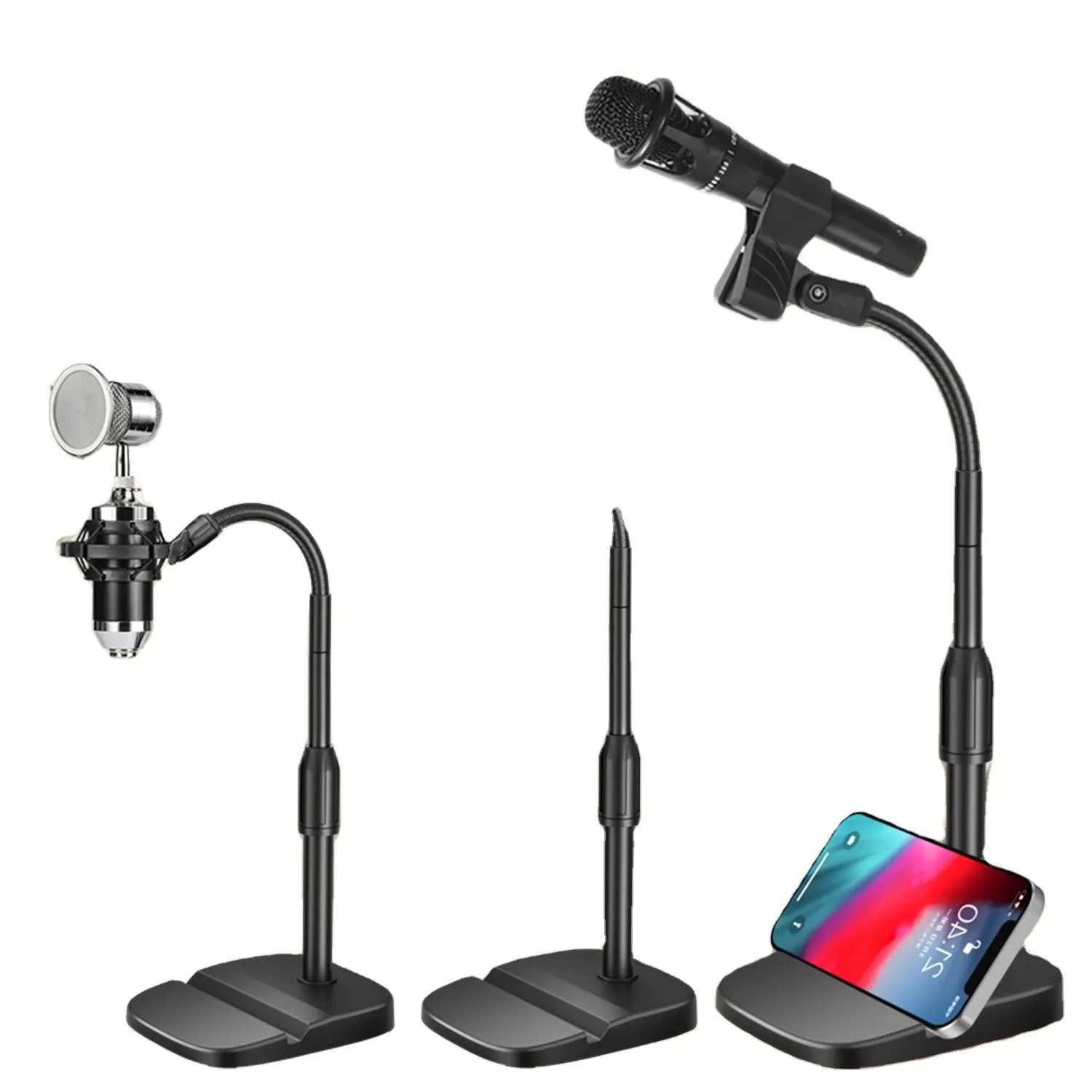 Desktop-Mikrofonst änder Verbesserter verstellbarer Tisch mikrofonst änder mit Basis-Mikromikrofonhalter-Mikrofon clip für Podcasts-Gesang